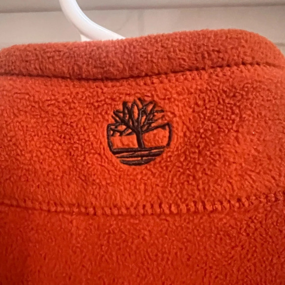 FINAL PRICE DROP Timberland Men's Orange and Black Fleece Vest - Picture 5 of 11